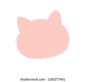 Silhouette of a cat's head vector illustration. print for textiles