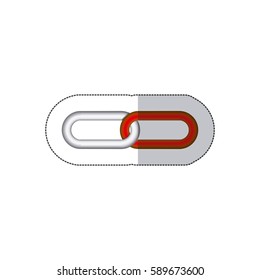 silhouette chain icon image, vector illustraction design stock