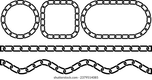 silhouette chain link frame set