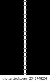Silhouette of the Chain for Motorcycle, Bike or Bicycle, Machinery, for Art Illustration, Logo Type, Pictogram, Website or Graphic Design Element. Vector Illustration  
