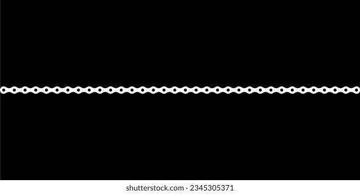 Silhouette of the Chain for Motorcycle, Bike or Bicycle, Machinery, for Art Illustration, Logo Type, Pictogram, Website or Graphic Design Element. Vector Illustration  