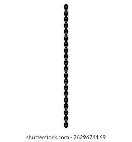 Silhouette of the Chain for Motorcycle, Bike or Bicycle, Machinery, for Art Illustration, Logo Type, Pictogram, Website or Graphic Design Element. Vector Illustration  