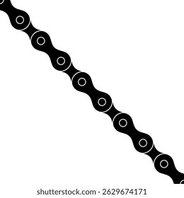 Silhueta da Cadeia para Motocicleta, Bicicleta ou Bicicleta, Máquinas, para Ilustração de Arte, Tipo de Logotipo, Pictograma, Site ou Elemento de Design Gráfico. Ilustração de vetor  