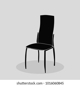 silhouette chair, icon