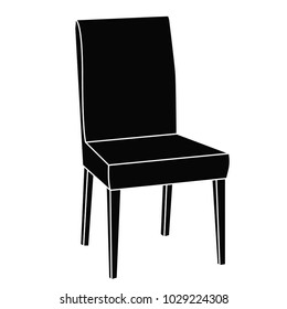  silhouette of chair, icon