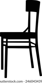 Silhouette chair isolated on vector illustration. icon, vector, chair.