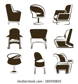 silhouette chair set