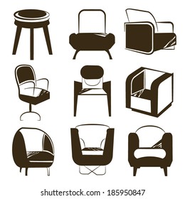 silhouette chair set