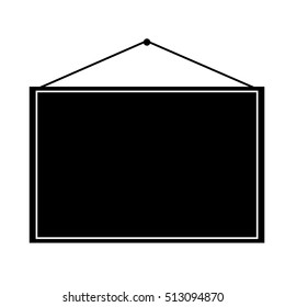 silhouette of chalkboard icon