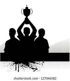 silhouette of  champion