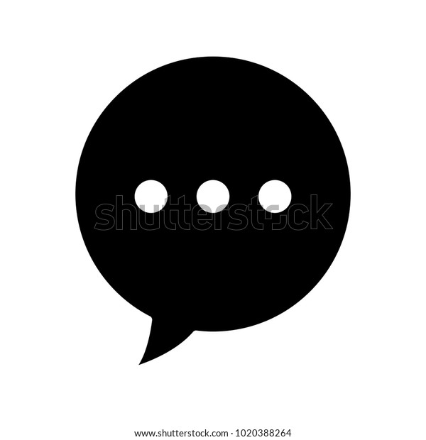 Silhouette Chat Bubble Text Message Communication Stock Vector Royalty Free