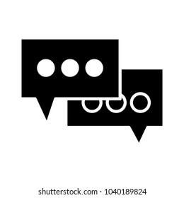 silhouette chat bubbles text message idea