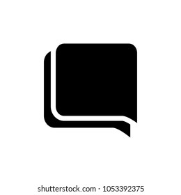Silhouette chat icon, vector illustration.