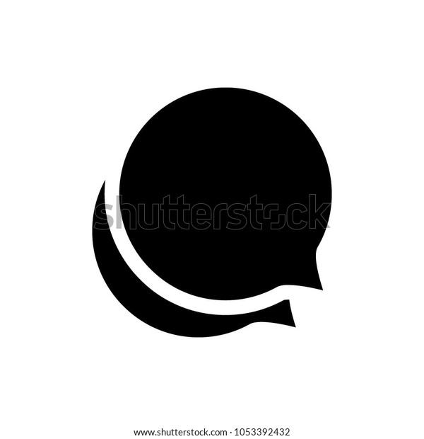Silhouette Chat Icon Vector Illustration Stock Vector Royalty Free