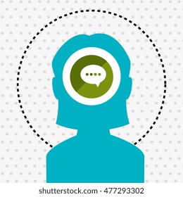 silhouette chat message icon
