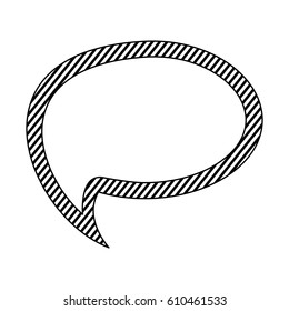silhouette chat oval bubble, vector illustration design image