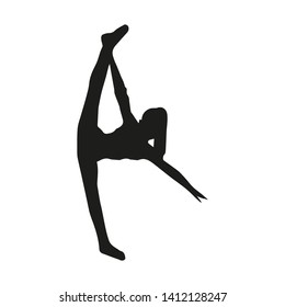 Silhouette cheerleader girls. Cheerleading teams web banner.