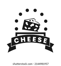 Plantilla de diseño del logotipo del queso de Silhouette