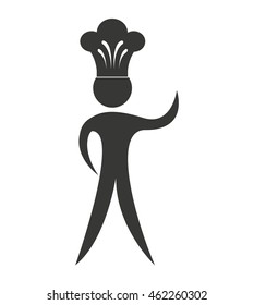 silhouette chef uniform icon vector illustration design
