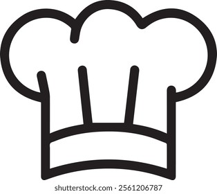 silhouette chef's hats line art with slightly different shapes and styles. vector design