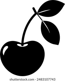 silhouette of a cherry nature