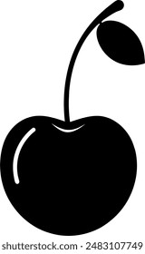 silhouette of a cherry nature