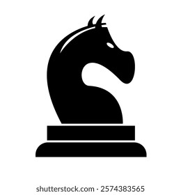 Silhouette of Chess Knight Piece Design.