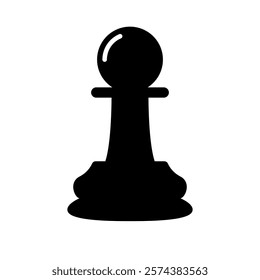 Silhouette of a Chess Pawn Piece.