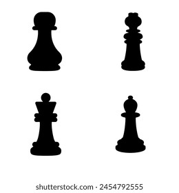 silhouette of a chess piece vector illustration