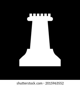 silhouette of a chess rook, vector illustration