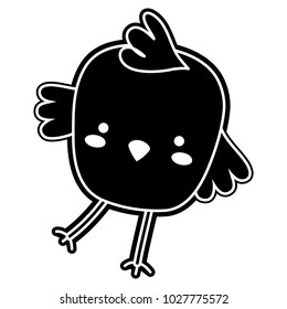 silhouette chick bird farm animal playing