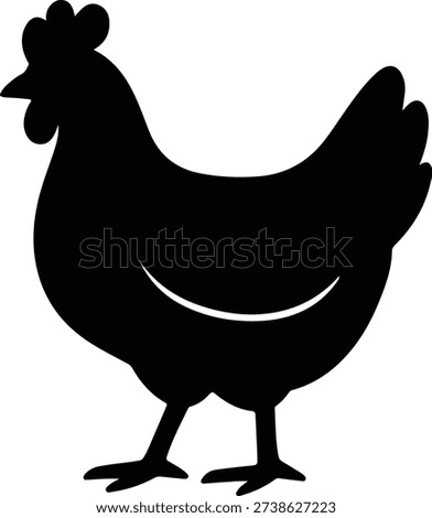 Silhouette Chicken illustration single object farm animal vector illustrator