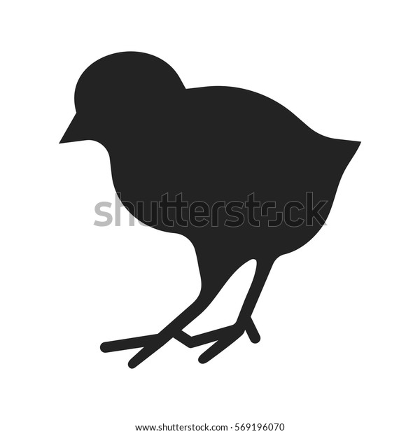 Silhouette Chicken Isolated On White Vector Stock Vector (Royalty Free ...