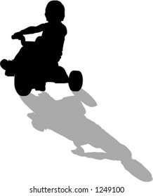 silhouette of child