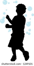silhouette of child