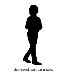 Silhouette Child Stock Vector (Royalty Free) 1251652702 | Shutterstock