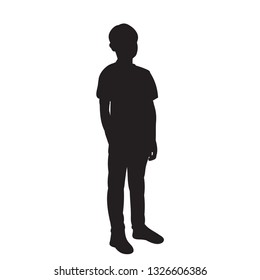 silhouette of a child, boy