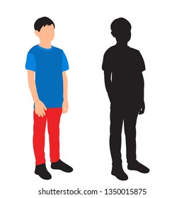  silhouette of child, boy