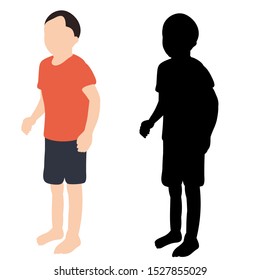 silhouette of a child, boy