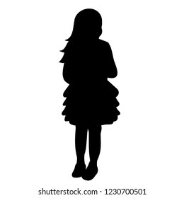 Silhouette Child Dress Stock Vector (Royalty Free) 1230700501 ...