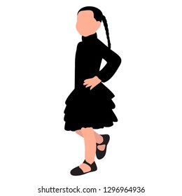 silhouette of a child, girl