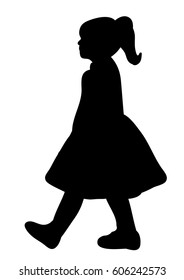 Silhouette Child Going Stock Vector (Royalty Free) 606242573 | Shutterstock