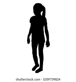 silhouette child, little girl