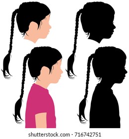 silhouette of a child in profile