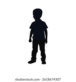Silhouette of a child standing