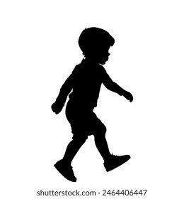 silhouette of a child	 - vector illustration