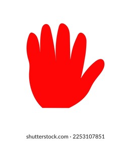 silhouette of children's hands. Vector