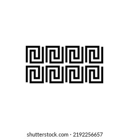 Silhouette chinese pattern dividing line design vector