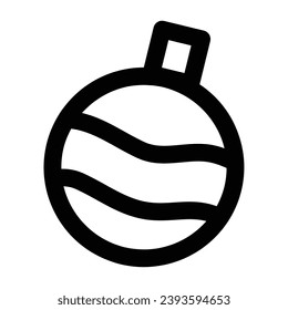 Silhouette of a christmas ball sketch icon Vector illustration