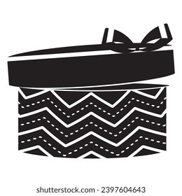 Silhouette of a christmas present icon Vector illustration
